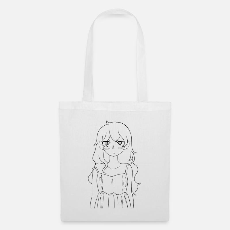 Anime Mädchen - Stoffbeutel - Weiß