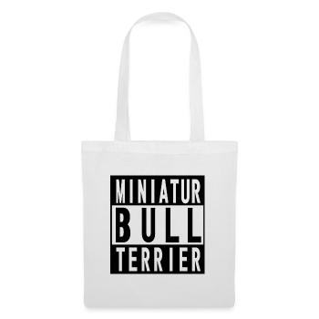 Miniatur Bull Terrier Straight Outta Compton Logo - Stoffbeutel - Weiß - Vorne