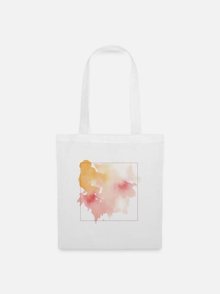 Abstrakte Kunst, Wasserfarbe, splash, bunt, DIY - Stoffbeutel - Weiß