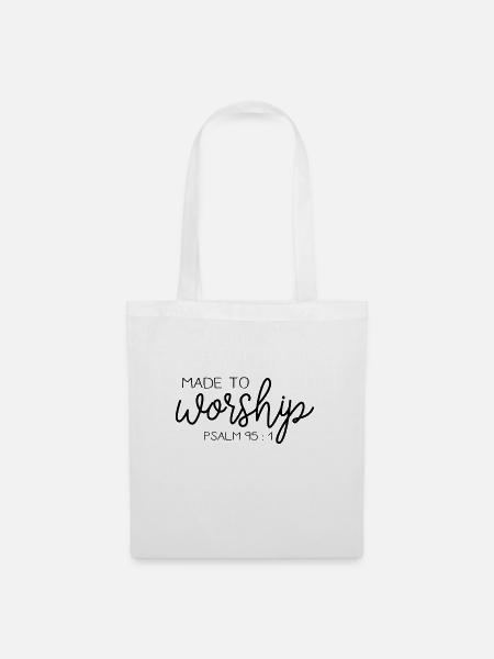 Croire Jésus Chrétien Chrétien Cadeau - Sac en tissu - blanc