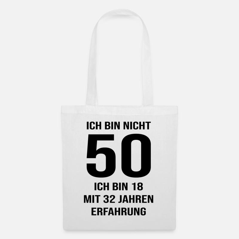 50. Geburtstag Geschenk - Stoffbeutel - Weiß