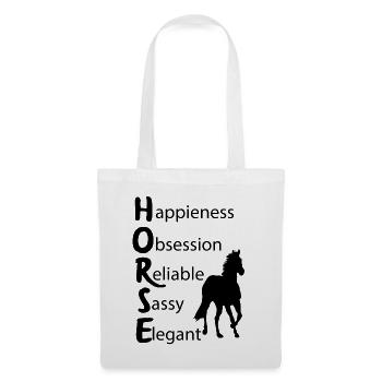Cadeaux équestres - Sac en tissu - blanc - Devant