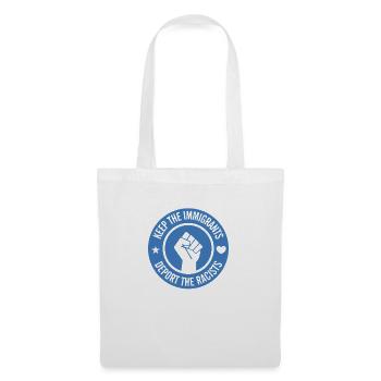 Slogans against the right - drive out Nazis - Tote Bag - white - Front