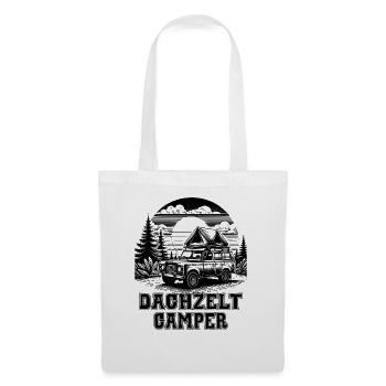 Dachzelt Camper - Retro Autodachzelt Camping - Stoffbeutel - Weiß - Vorne