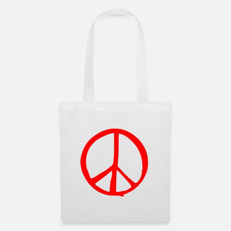 Peacezeichen - Stoffbeutel - Weiß