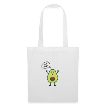 Avocado schreit esse mich! Super süß für Kinder - Stoffbeutel - Weiß - Vorne