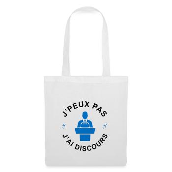 je peux pas j'ai discours - Sac en tissu - blanc - Devant
