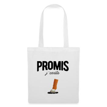 idée cadeau humour sur la cigarette - Sac en tissu - blanc - Devant