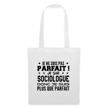 Un Sociologue plus que parfaite, métier de rêve - Sac en tissu - blanc - Devant