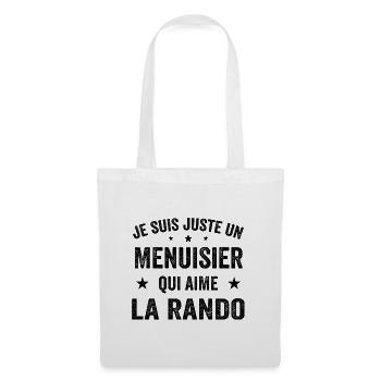 Fier d’être Menuisier et Passionné de Randonnée - Sac en tissu - blanc - Devant