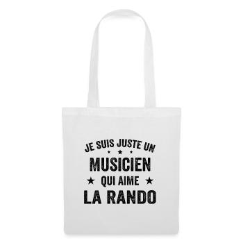 Fier d’être Musicien et Passionné de Randonnée - Sac en tissu - blanc - Devant
