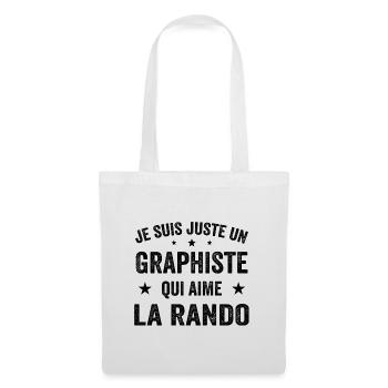 Fier d’être Graphiste et Passionné de Randonnée - Sac en tissu - blanc - Devant