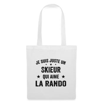 Fier d’être Skieur et Passionné de Randonnée - Sac en tissu - blanc - Devant