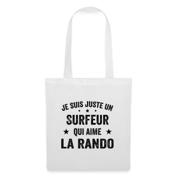 Fier d’être Surfeur et Passionné de Randonnée - Sac en tissu - blanc - Devant