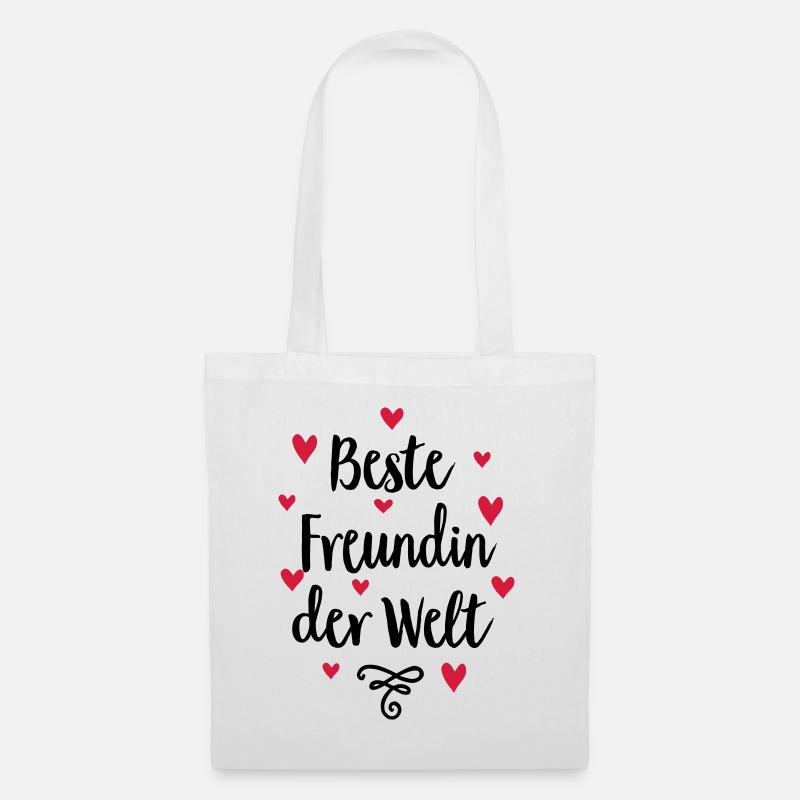 Beste Freundin der Welt - Stoffbeutel - Weiß