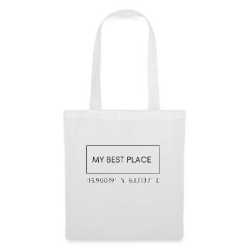 MyBestPlace logo Noir - Sac en tissu - blanc - Devant
