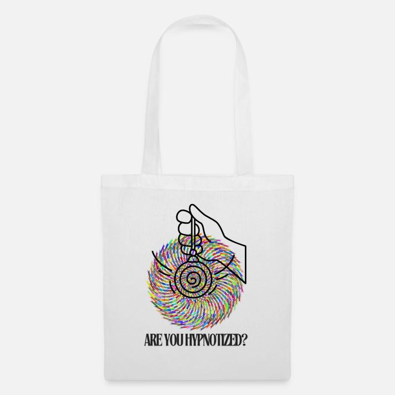 are you hypnotized? bist du hypnotisiert? - Stoffbeutel - Weiß