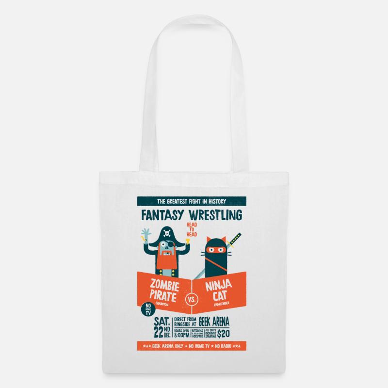 Fantasy-Wrestling - Stoffbeutel - Weiß