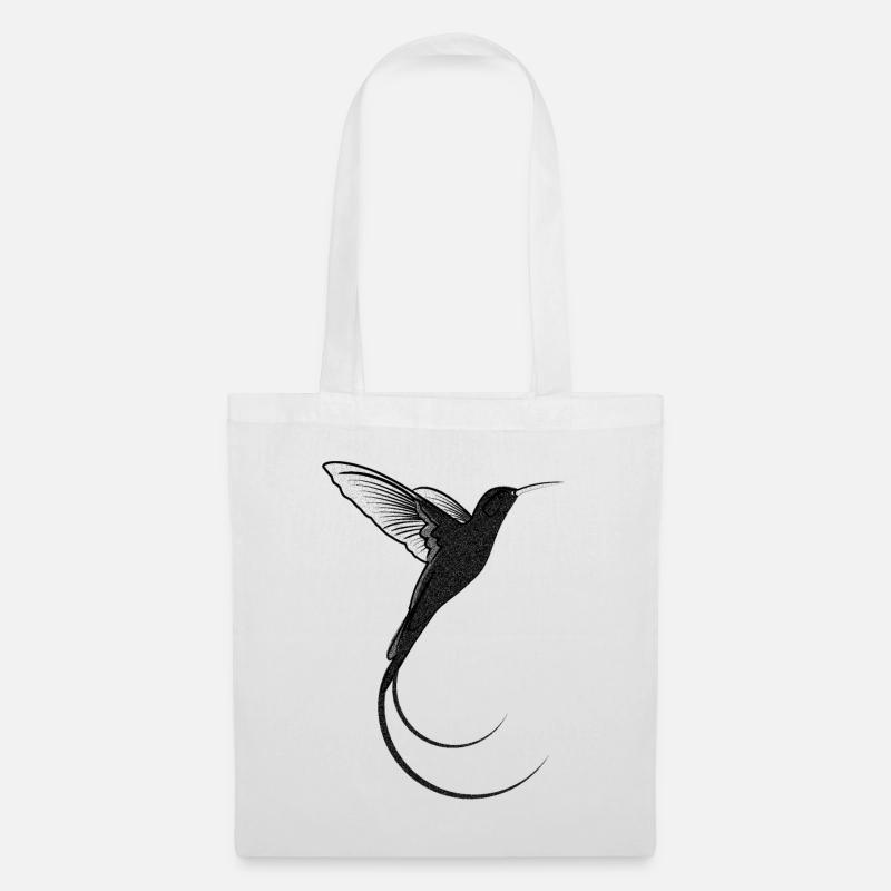 Kolibri design black sand - Stoffbeutel - Weiß
