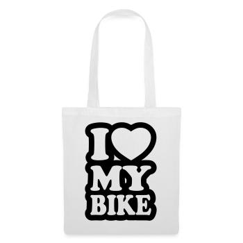 I love my bike - Ich liebe mein Motorrad - Stoffbeutel - Weiß - Vorne