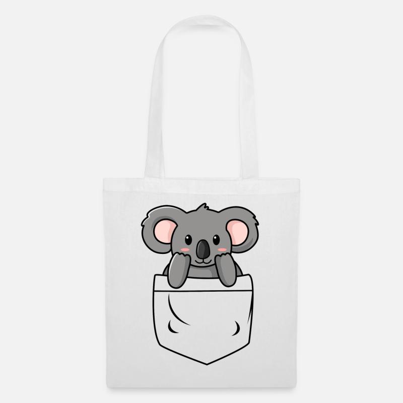 Koala Pocket - Stoffbeutel - Weiß
