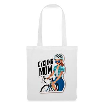 Autocollant d’autonomisation des mamans cyclistes - Sac en tissu - blanc - Devant