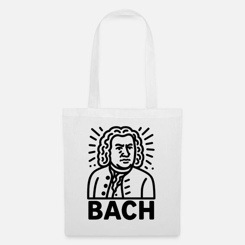 Johann Sebastian Bach - Stoffbeutel - Weiß