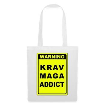 Warnung Krav Maga Süchtiger - Stoffbeutel - Weiß - Vorne