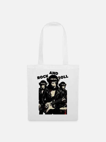Rock'n'Roll-Affenband - Stoffbeutel - Weiß