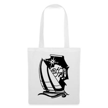 Sailing Yacht Sailing Ship with Compass Nautical Chart Sailing - Tote Bag - white - Front