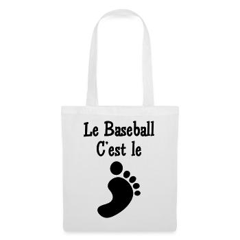 Baseball ist der Fuß - Stoffbeutel - Weiß - Vorne
