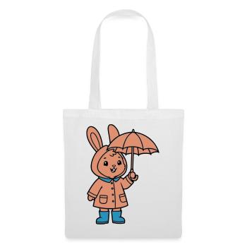 Cute Bunny Raincoat Umbrella - Tote Bag - white - Front