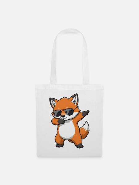 Dabbing Fuchs - Stoffbeutel - Weiß