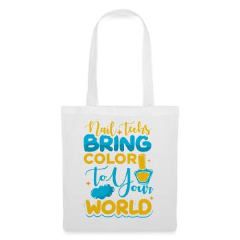 Designer de manucures Salon de manucure cosmétiques - Sac en tissu - blanc - Devant