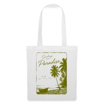 Salutations du Paradis - Sac en tissu - blanc - Devant