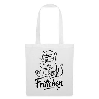 Frittchen Frettchen Fritten - Stoffbeutel - Weiß - Vorne