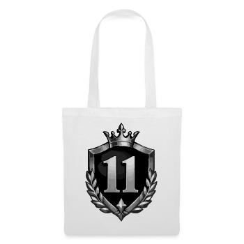 Kronen Schild 11 Wappen Silber - Stoffbeutel - Weiß - Vorne