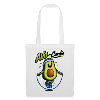 Avocado Cardio Jumping - Stoffbeutel - Weiß - Vorne