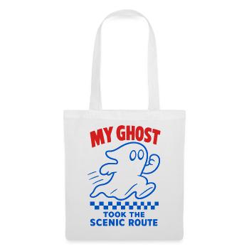 My Ghost Took the Scenic Route – Geist - Stoffbeutel - Weiß - Vorne