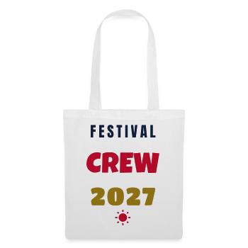 Festival Crew 2027 Squad Gruppe Outfit - Stoffbeutel - Weiß - Vorne