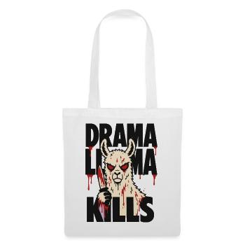 Horror-Lama mit Messer – Drama Llama Kills - Stoffbeutel - Weiß - Vorne