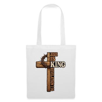 Jesus Is King Revelation 17:14 Christliches Motiv - Stoffbeutel - Weiß - Vorne