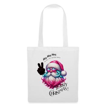 Weihnachtsmann - Fröhliche Weihnachten - Design3 - Stoffbeutel - Weiß - Vorne