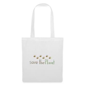 save the planet bees nature conservation climate protection - Tote Bag - white - Front