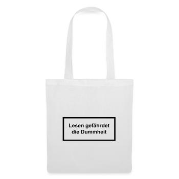 Lire danger stupidité - Sac en tissu - blanc - Devant