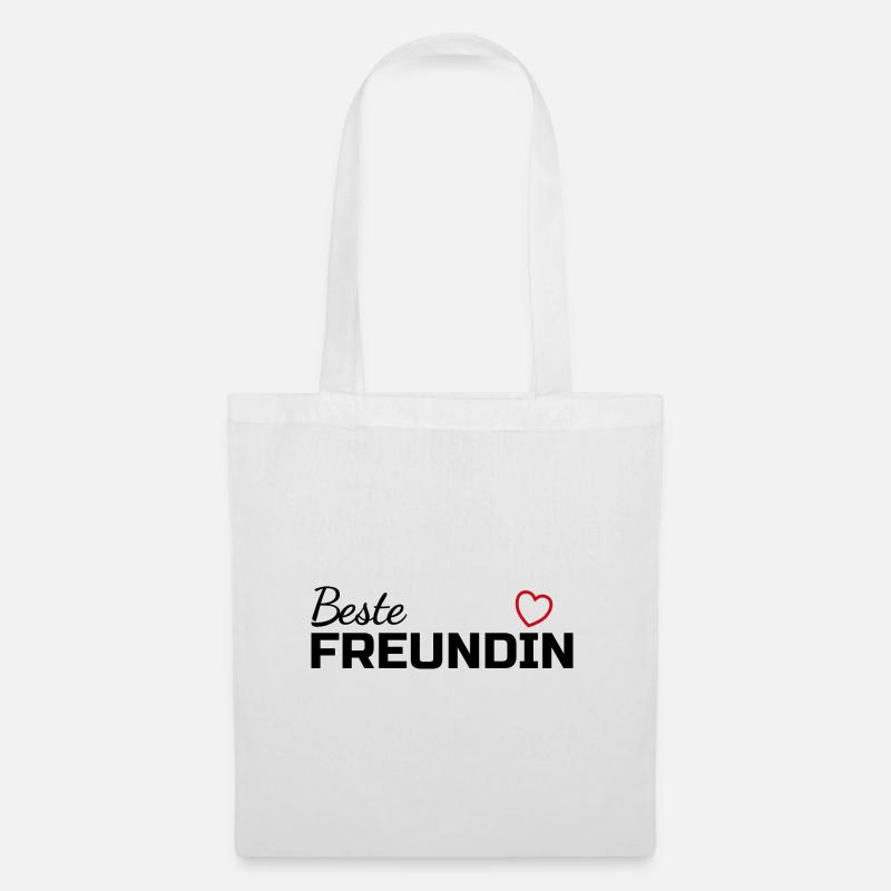 Beste Freundin - Stoffbeutel - Weiß