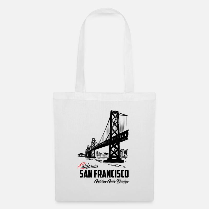 San Francisco Golden Gate Bridge - Stoffbeutel - Weiß