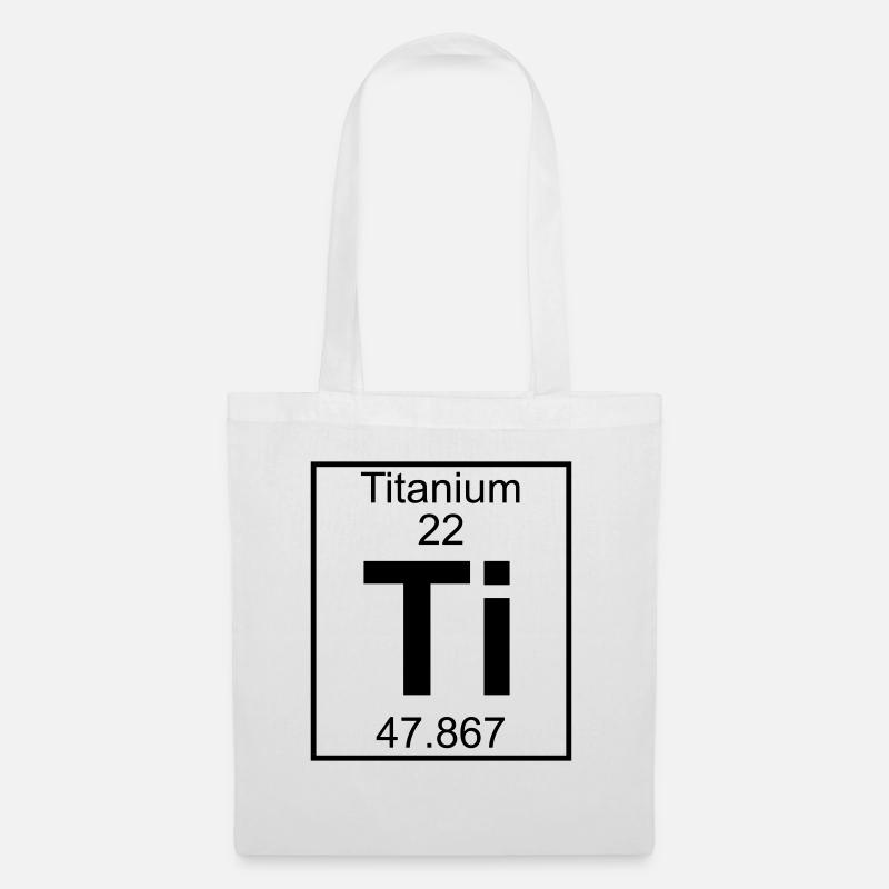 Periodic table element 22 - Ti (titanium) - BIG - Sac en tissu - blanc