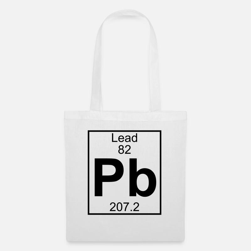 Lead (Pb) (element 82) - Tote Bag - white