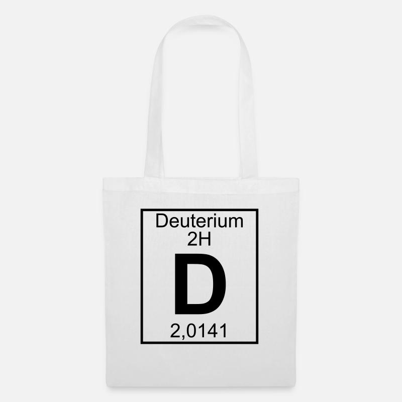 D (Deuterium) - Element 2H - pfll - Stoffbeutel - Weiß